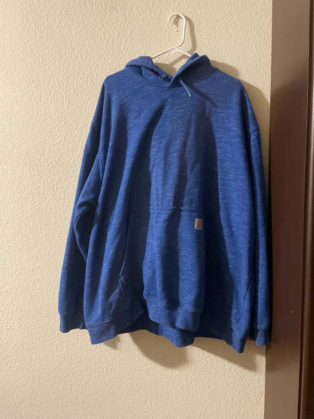 Carhartt Loose Fit Space Dye Logo Hooded Sweatshirt Blue Size 5XL